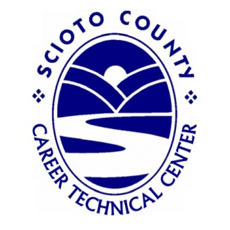 Scioto oval imagery with surrounding text reading "SCIOTO COUNTY CAREER TECHNICAL CENTER"