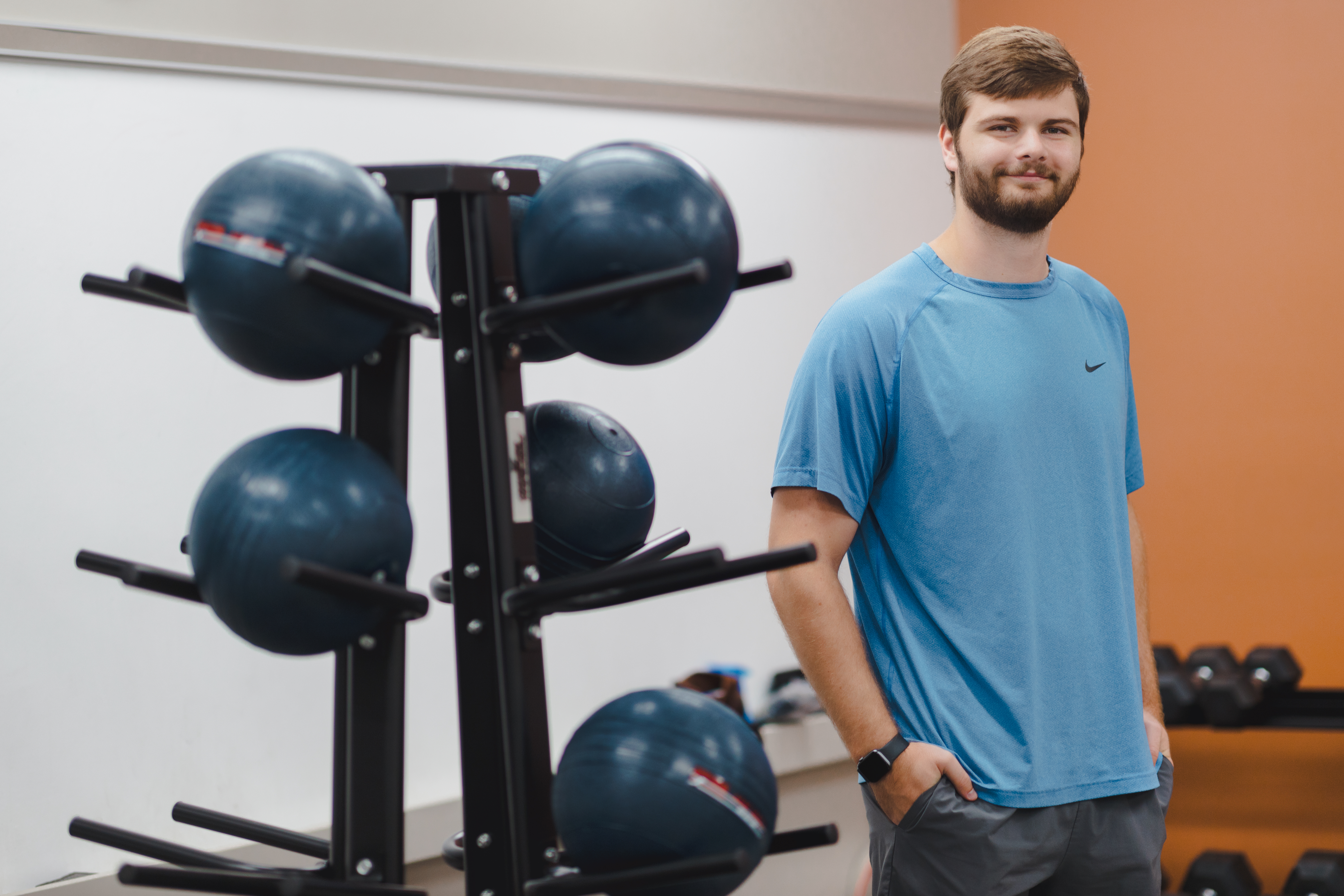 Student in the gym