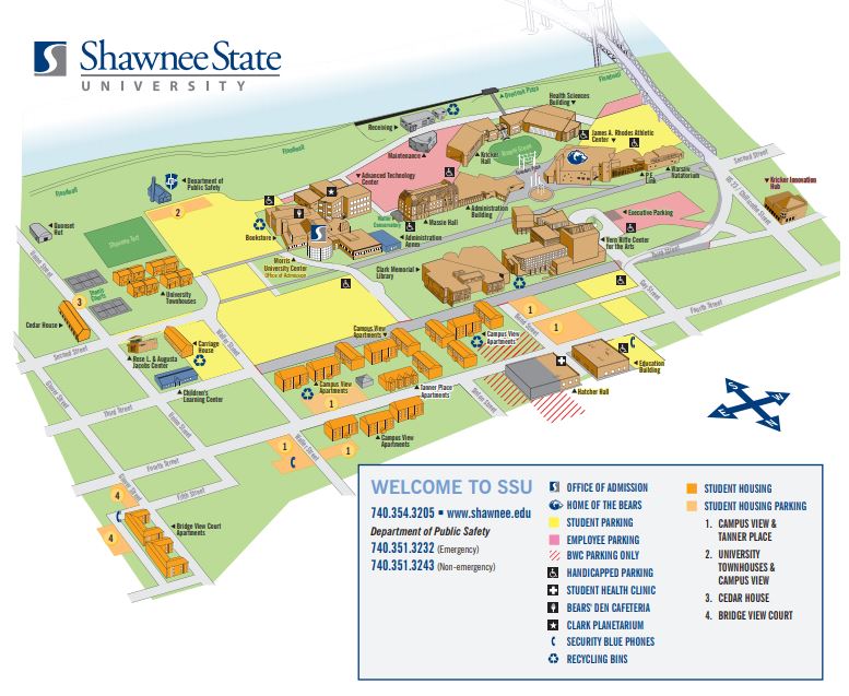 Shawnee State University Campus Map Visit Us | Shawnee State