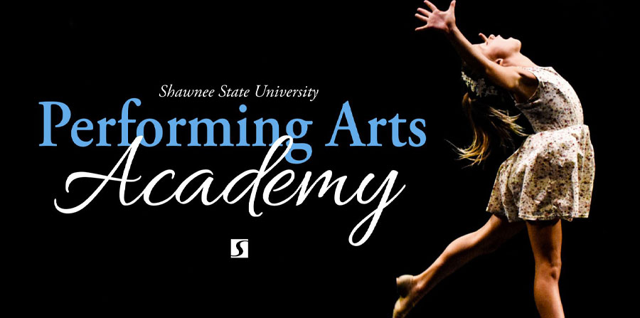 Performing Arts Academy graphic with picture of a dancer