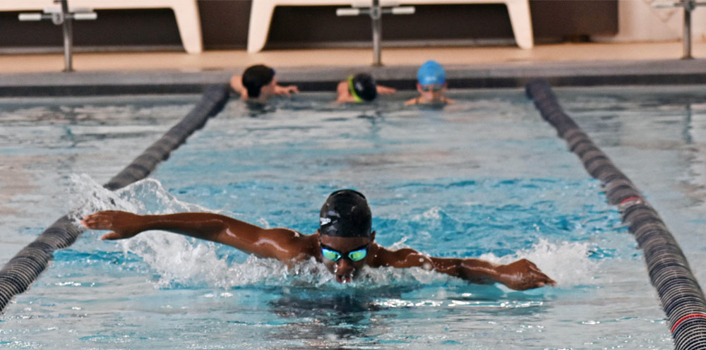 Swimmer in pool