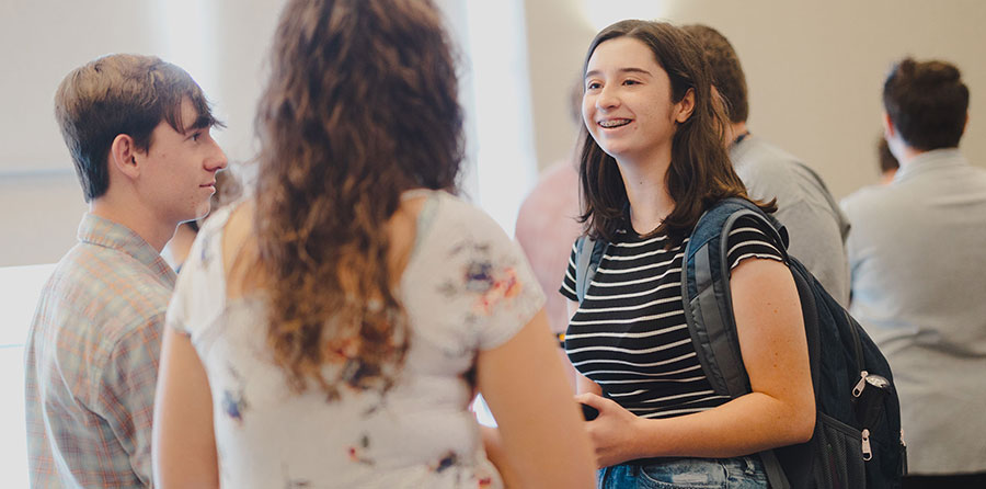 students on campus