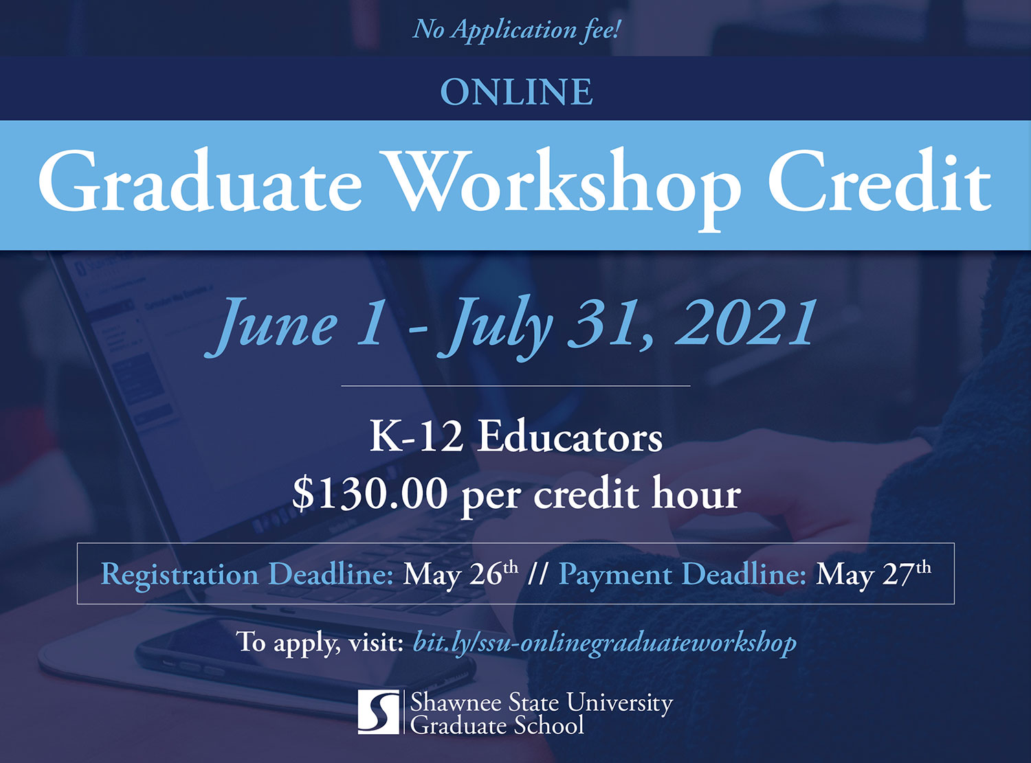 graphic with the text "Online Graduate Workshop Credit"