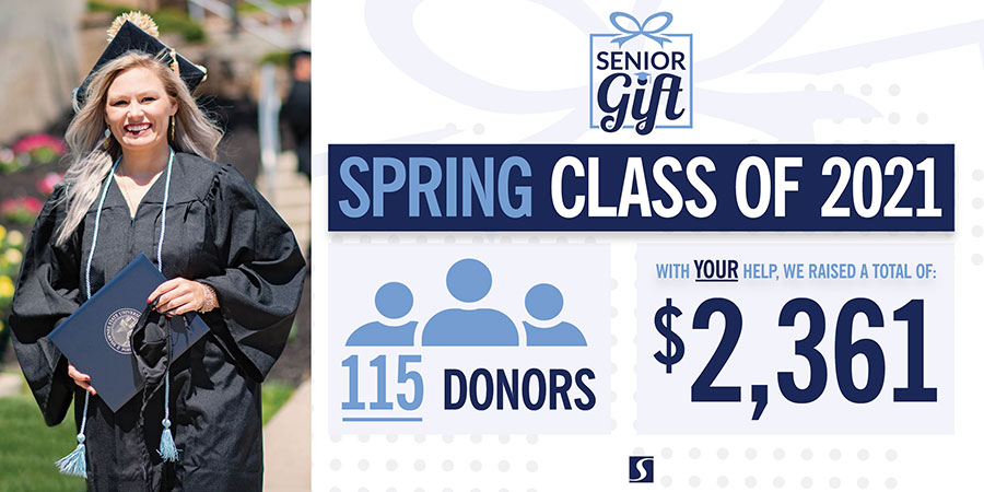 graphic with the text "Senior Gift"