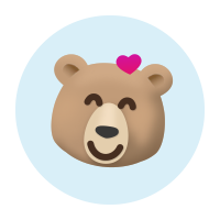 bear emoji heart