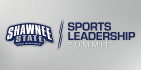 Graphic with the text "Sports Leadership"