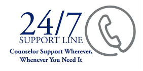 graphic with the text '24/7 Support Line'