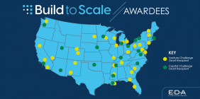 Build To Scale awardees map of the US